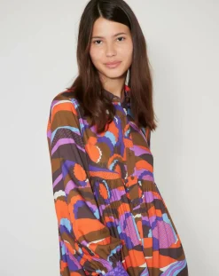 Femme Manoush Robes^Robe Purple Country print lilas