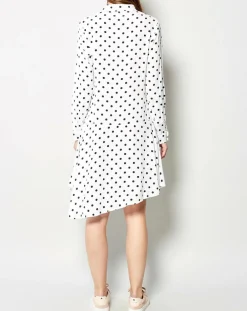 Femme Karl Marc John Robes^Robe Raipur asymétrique à pois blanche