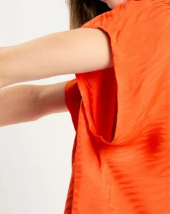 Robe Ratela motifs ton sur ton orange-Zapa Outlet