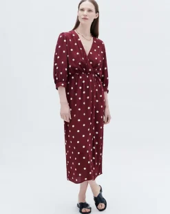 Femme Caroll Robes^Robe Rayan à pois bordeaux