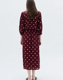 Femme Caroll Robes^Robe Rayan à pois bordeaux