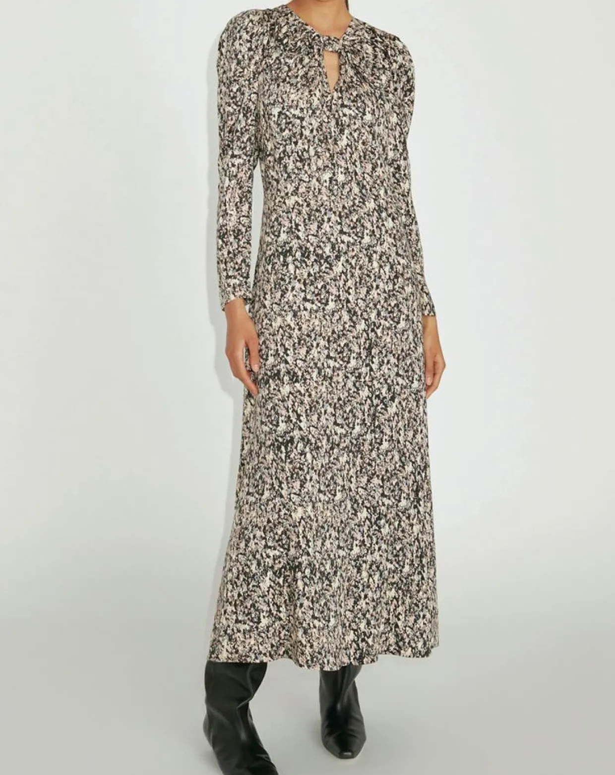 Robe Riagan imprimée noire-Zapa Outlet