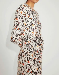 Robe Richie imprimée multicolore-Zapa Clearance
