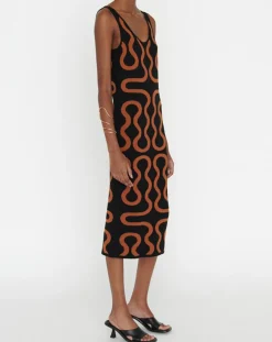 Femme Zapa Robes^Robe Ridley imprimée noir/marron