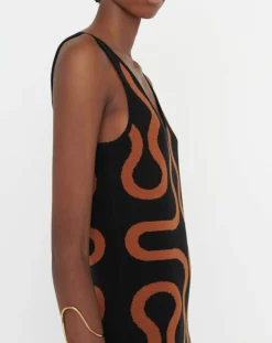 Femme Zapa Robes^Robe Ridley imprimée noir/marron