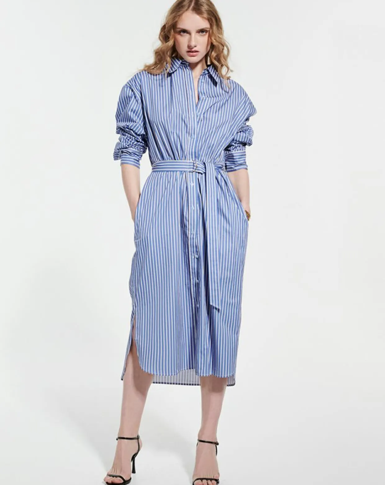 Robe Riverside rayures-Zapa Discount