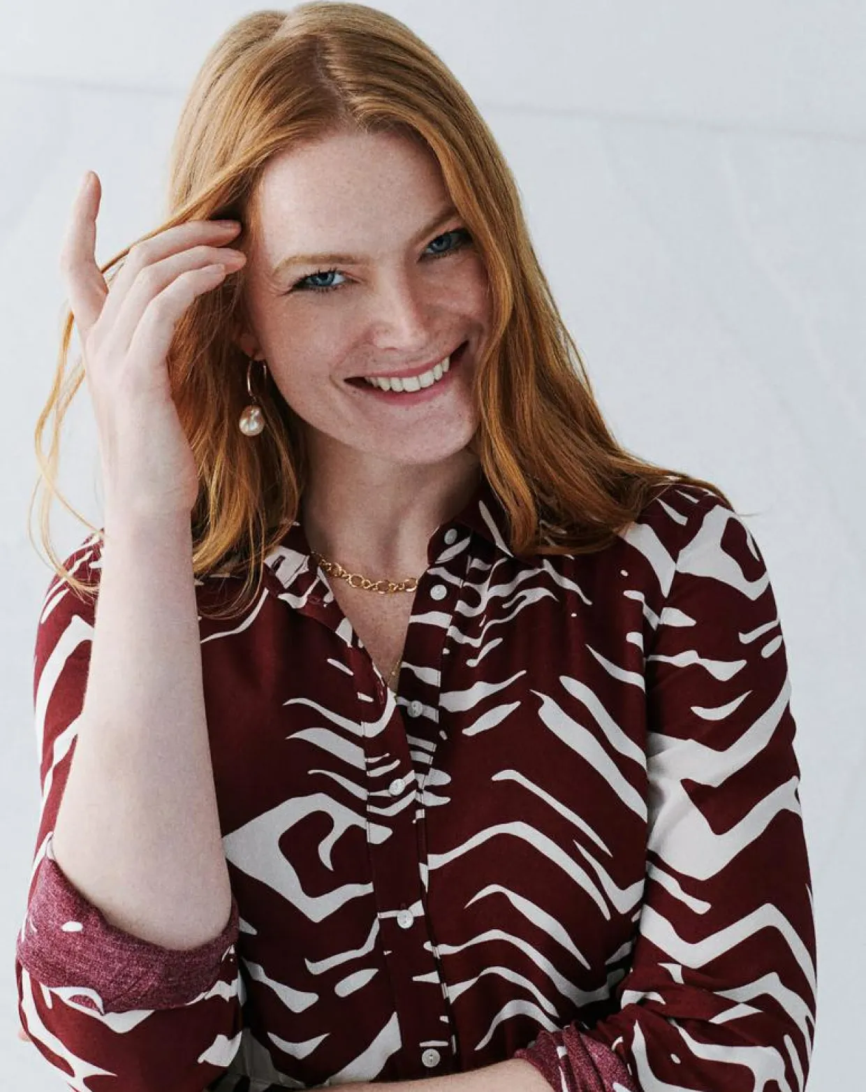 Femme Caroll Robes^Robe Rlilie imprimée bordeaux