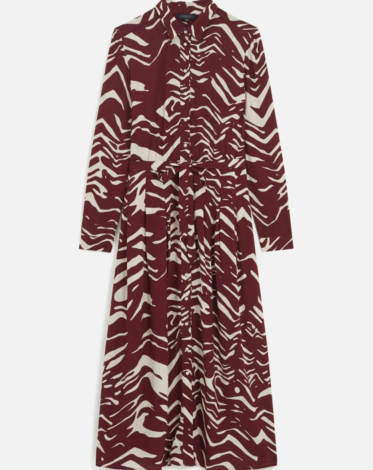 Femme Caroll Robes^Robe Rlilie imprimée bordeaux