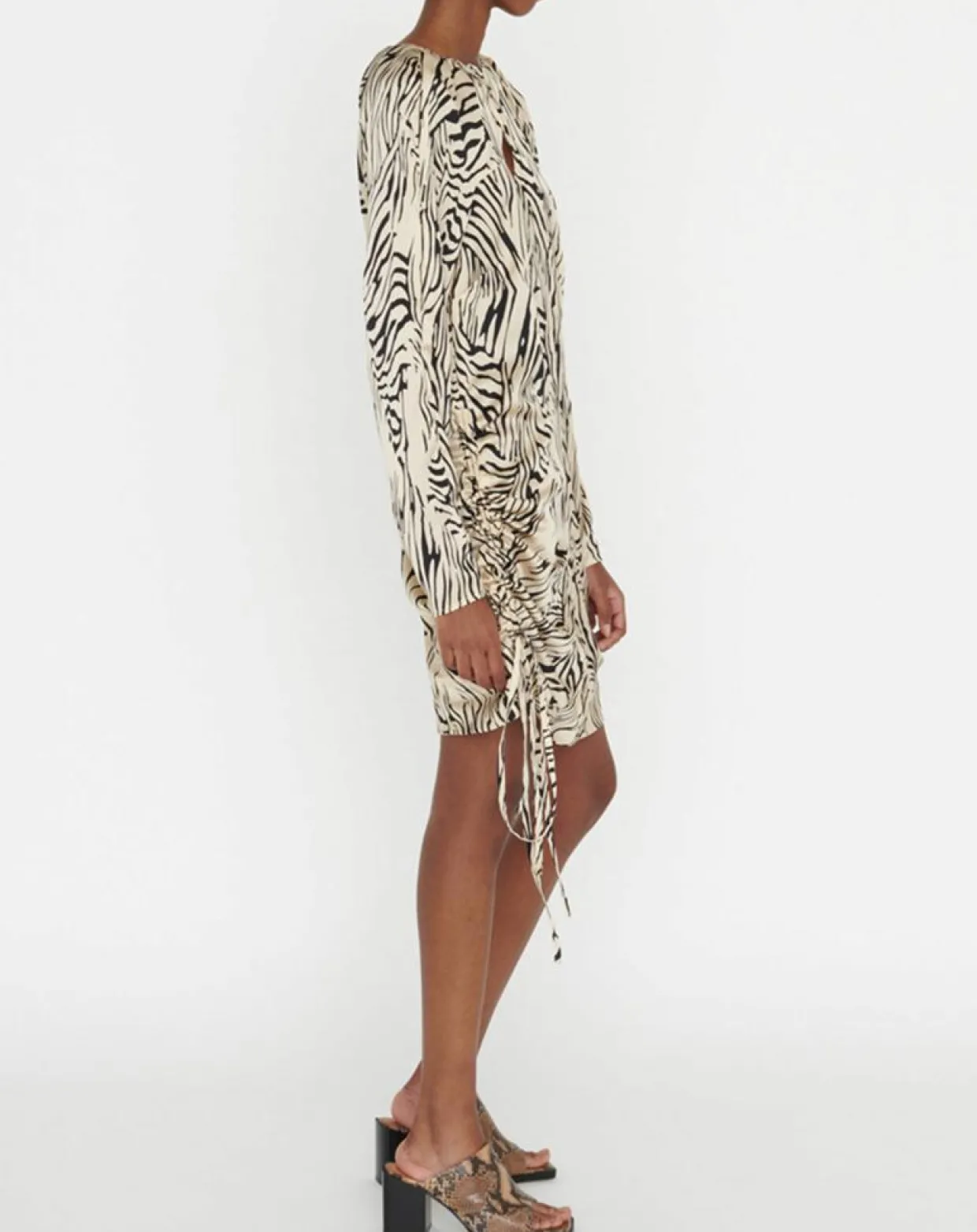 Femme Zapa Robes^Robe Robert imprimée zèbre noir/beige
