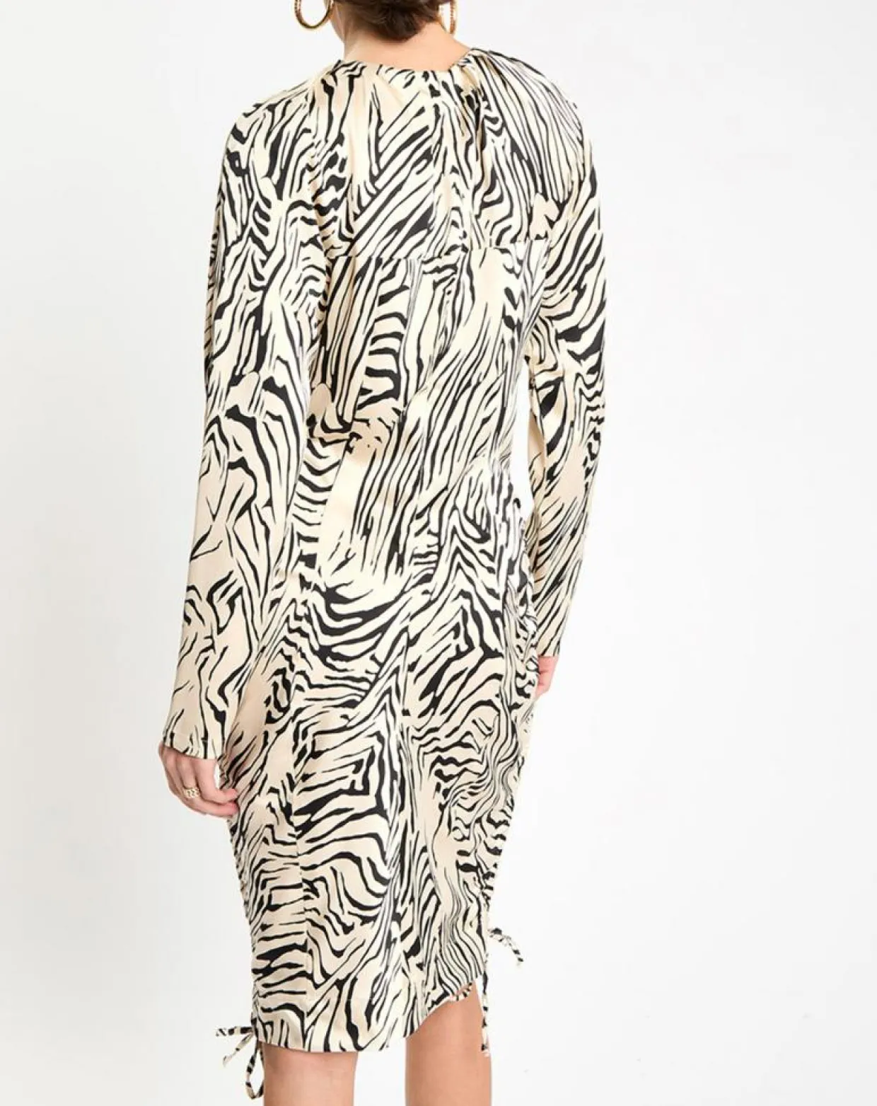 Femme Zapa Robes^Robe Robert imprimée zèbre noir/beige