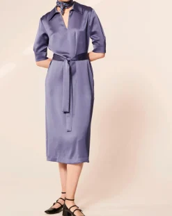 Femme Tara Jarmon Robes^Robe Rocha bleu violet