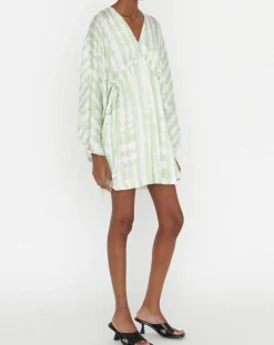 Femme Zapa Robes^Robe Rokhya imprimée vert päle