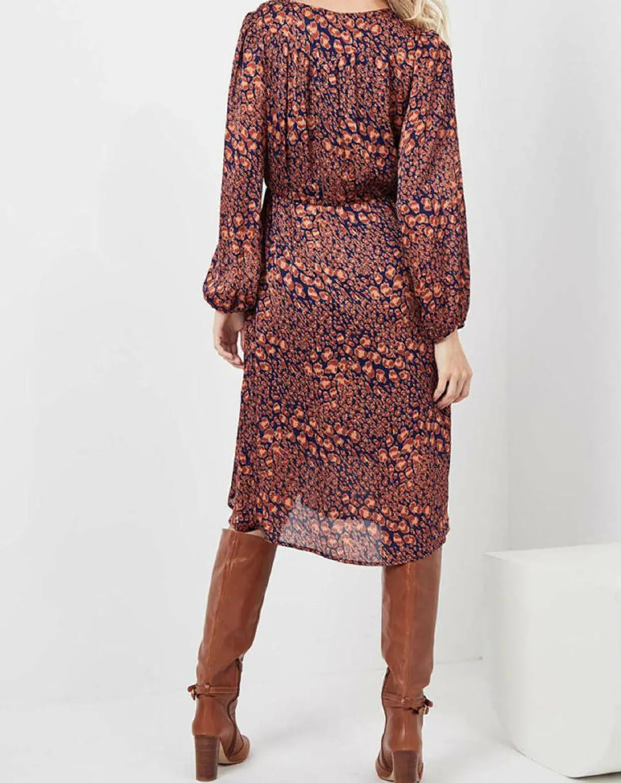 Robe Rose imprimée brique/bleu marine-See u Soon Clearance