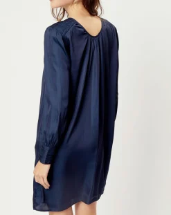 Robe satinée Giulia bleu marine-See u Soon New