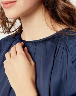 Robe satinée Giulia bleu marine-See u Soon New