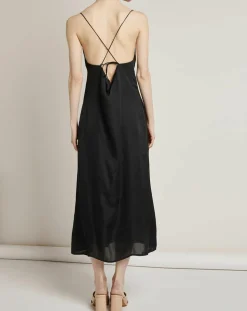 Robe satinée Jade noire-See u Soon Best