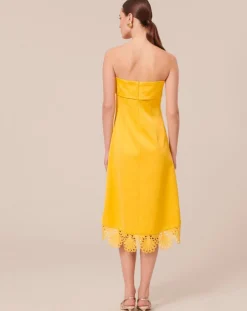 Femme Tara Jarmon Robes^Robe satinée jaune