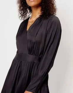 Robe satinée Naomie noire-See u Soon Sale