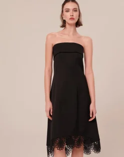 Robe satinée noire-Tara Jarmon Discount