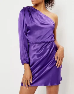 Femme See u Soon Robes^Robe satinée Romane purple