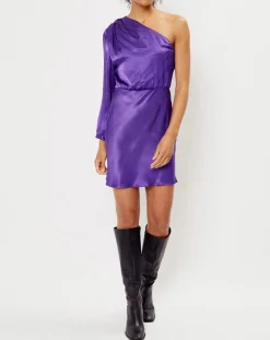Femme See u Soon Robes^Robe satinée Romane purple