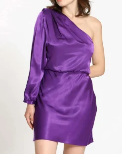 Femme See u Soon Robes^Robe satinée Romane purple