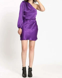 Femme See u Soon Robes^Robe satinée Romane purple