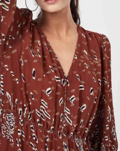 Robe Sauge imprimée marron-See u Soon Best