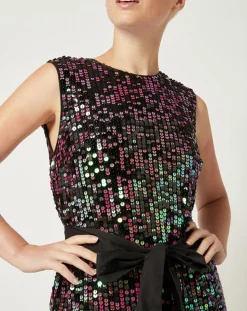 Femme Manoush Robes^Robe sequins Night iridescent violet/noir