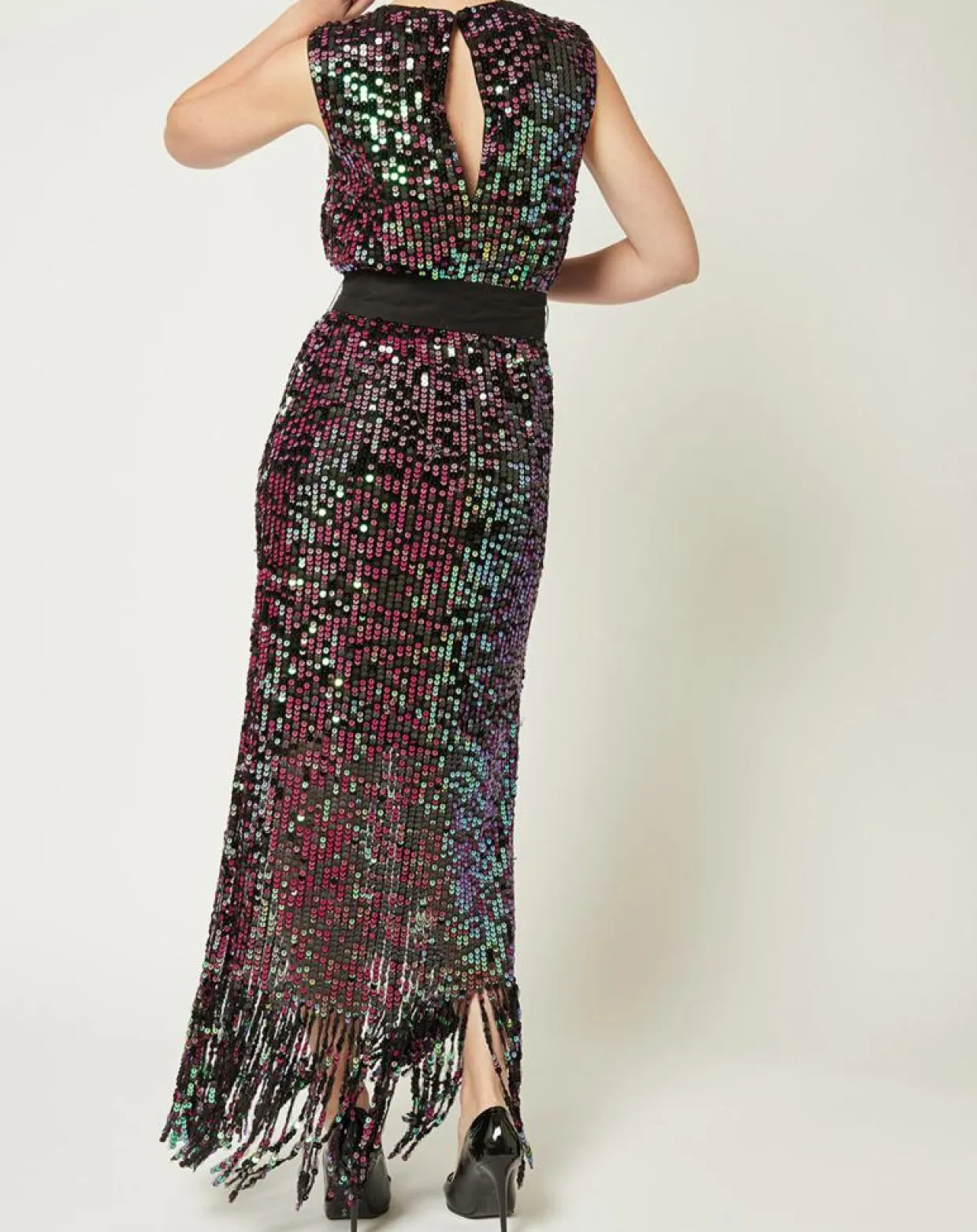 Femme Manoush Robes^Robe sequins Night iridescent violet/noir