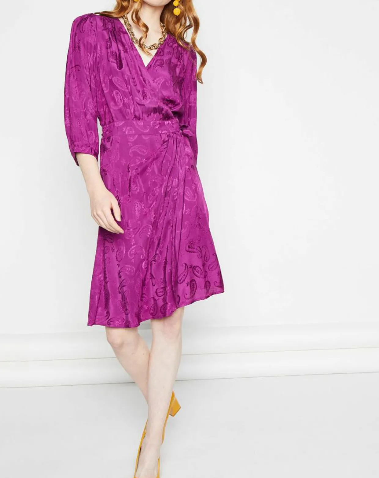 Femme La Petite Etoile Robes^Robe Shima broderies ton sur ton violette