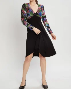 Femme Manoush Robes^Robe Shiny Patch noir/multicolore