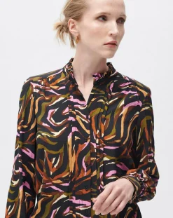Femme Caroll Robes^Robe Sybil imprimée cognac