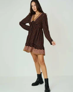 Femme See u Soon Robes^Robe Valentine marron
