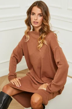 Femme Fleur de cachemire Robes^Robe Victoire Camel