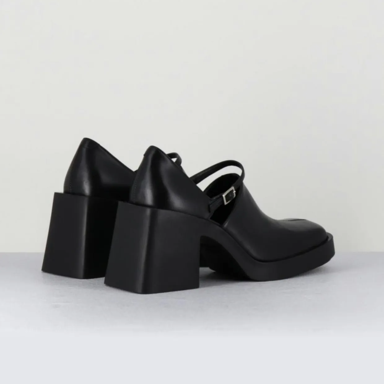 Femme Justine Clenquet Sandales À Talons^Sabots en Cuir Kim noirs - Talon 8 cm