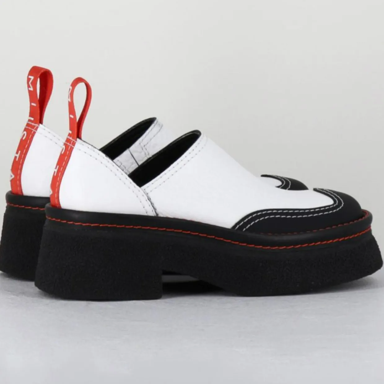 Femme E8 By Miista Sandales À Talons^Sabots en Cuir Mercedes blancs - Talon 6 cm