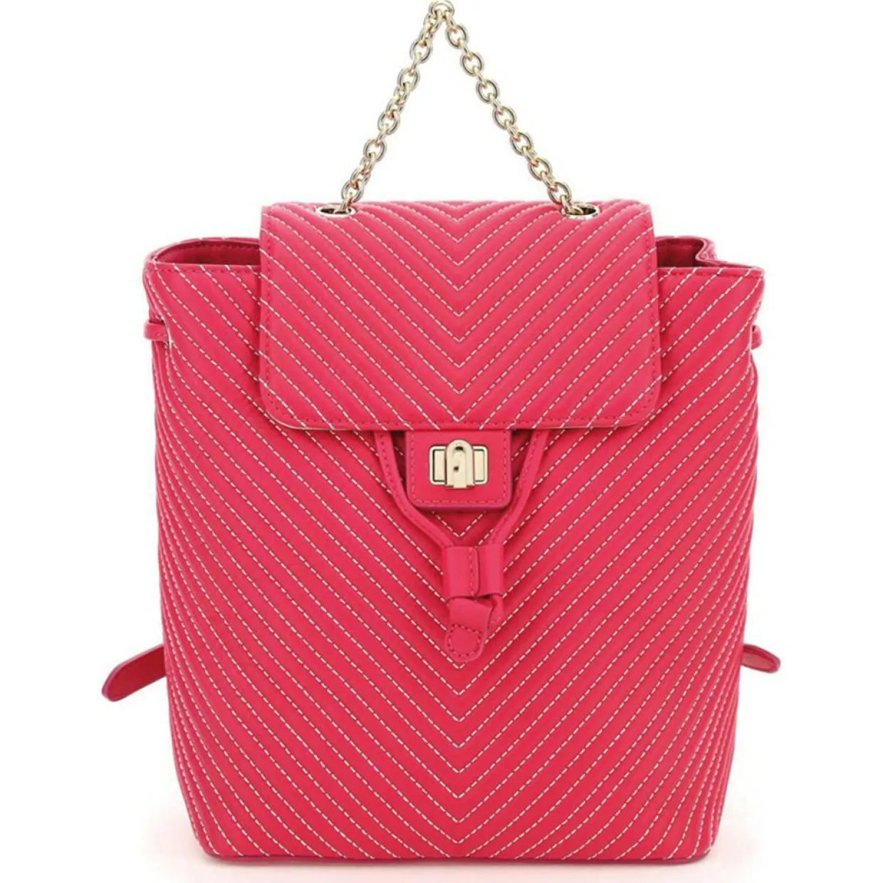 Femme Furla Sacs^Sac à dos en Cuir Pop Star fuchsia 25x23x11 cm