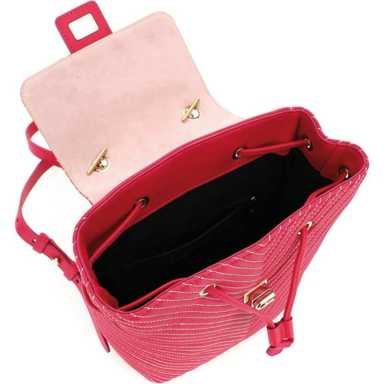 Femme Furla Sacs^Sac à dos en Cuir Pop Star fuchsia 25x23x11 cm