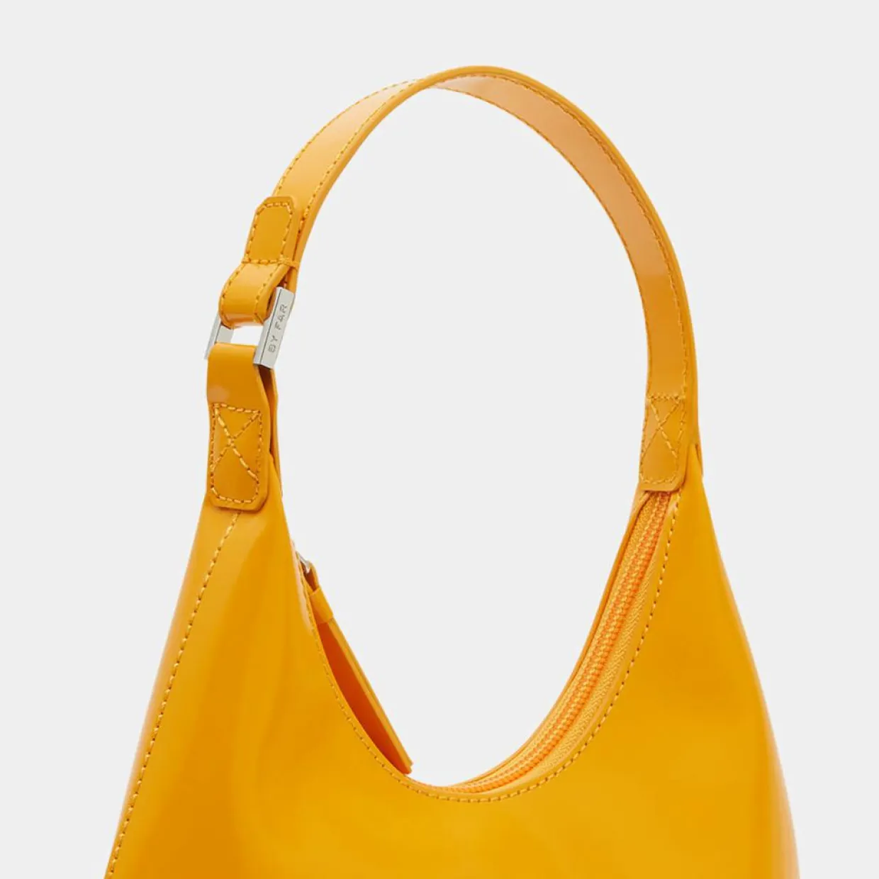 Sac à main en Cuir Baby Amber Semi Pate orange - 16x22x6 cm-By Far Online