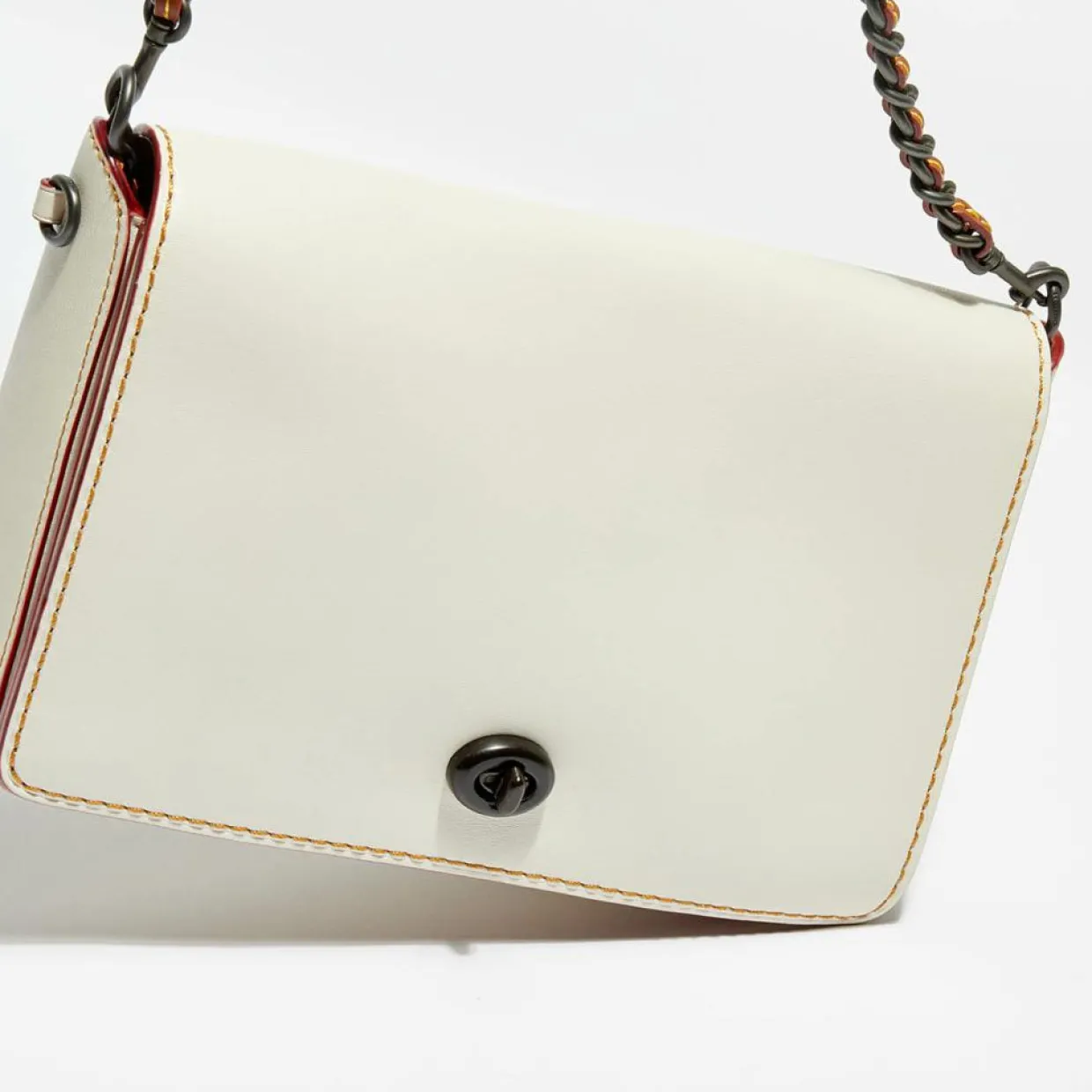 Sac bandoulière en Cuir Dinky 24 craie - 17x7x24 cm-Coach Clearance