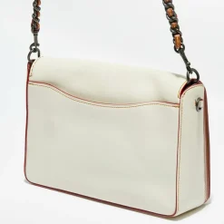 Sac bandoulière en Cuir Dinky 24 craie - 17x7x24 cm-Coach Clearance