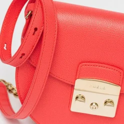 Femme Furla Sacs^Sac bandoulière en Cuir Metropolis Mini rouge 17x15x8 cm