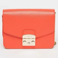 Sac bandoulière en Cuir Metropolis S rouge 21x16x8 cm-Furla Hot