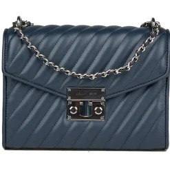 Femme Michael Kors Sacs^Sac bandoulière en Cuir Rose bleu marine - 23x18x5 cm