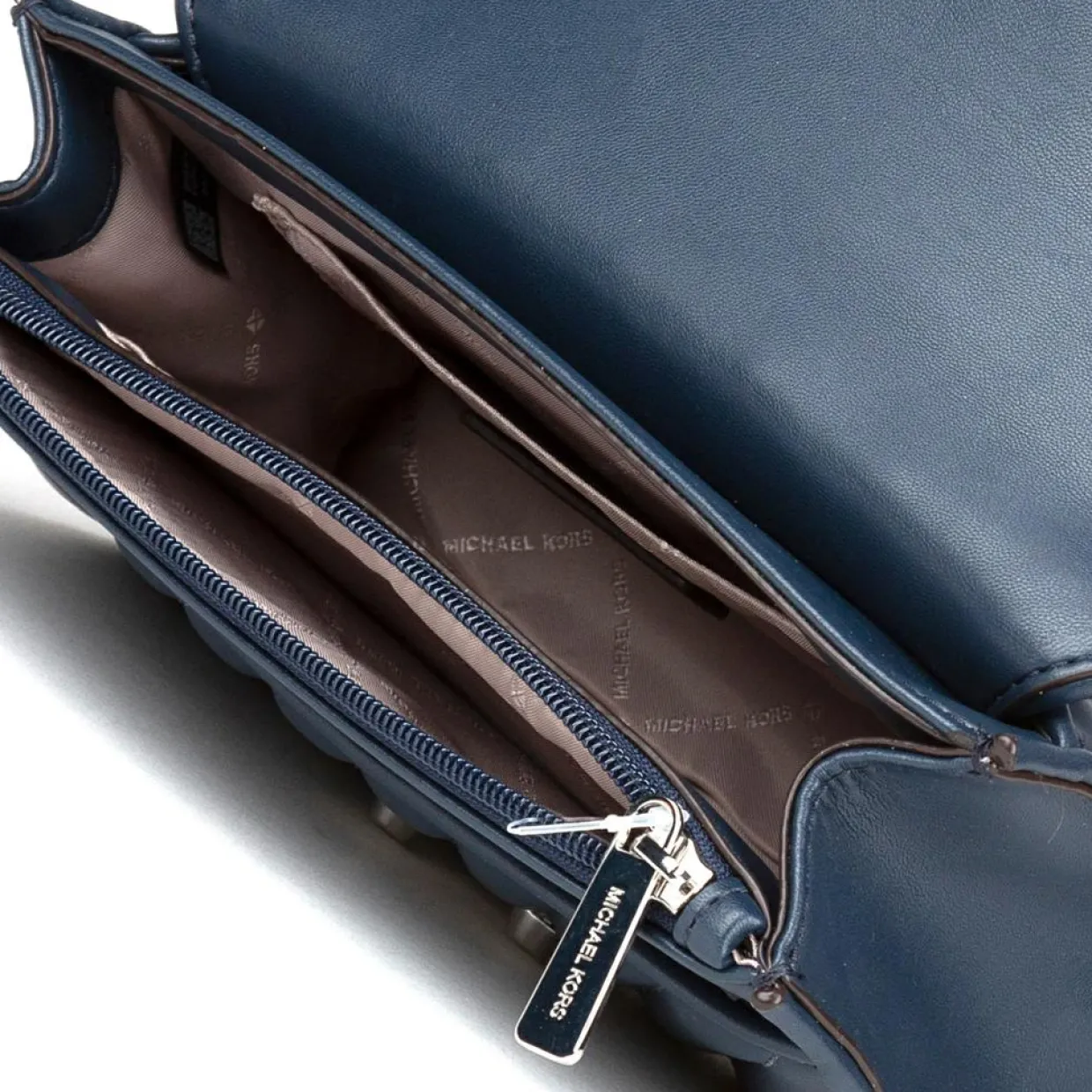 Femme Michael Kors Sacs^Sac bandoulière en Cuir Rose bleu marine - 23x18x5 cm
