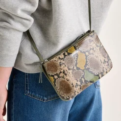 Femme Bellerose Sacs^Sac bandoulière en Cuir Skare sea pine - 23x15 cm