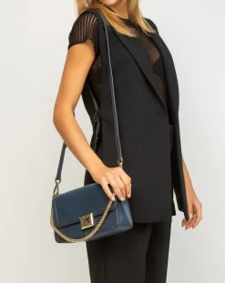 Sac bandoulière en Cuir Sonia East West bleu marine - 25x16x5 cm-Michael Kors Sale