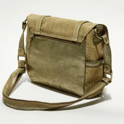 Sac besace en Cuir Alou Dv vert kaki - 35x23x13 cm-Mila Louise Discount
