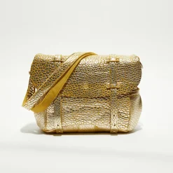 Femme Mila Louise Sacs^Sac besace en Cuir Bernie J jaune - 35x23x13 cm